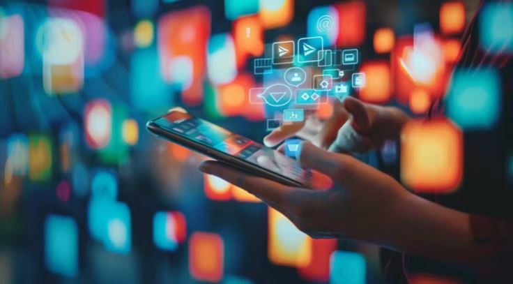 Mobile app development service visual by BarNeural